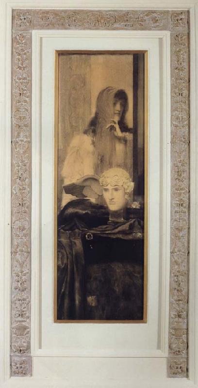 Fernand Khnopff White Black and Gold Sweden oil painting art